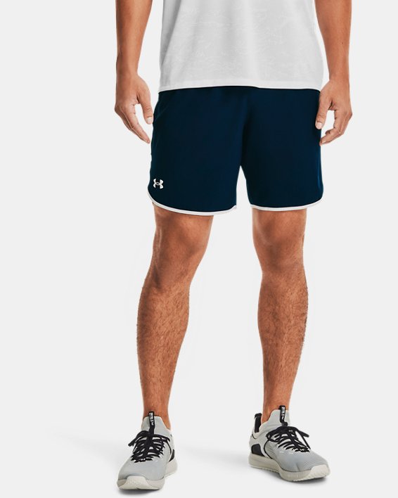 Men's UA HIIT Woven Shorts, Navy, pdpMainDesktop image number 0
